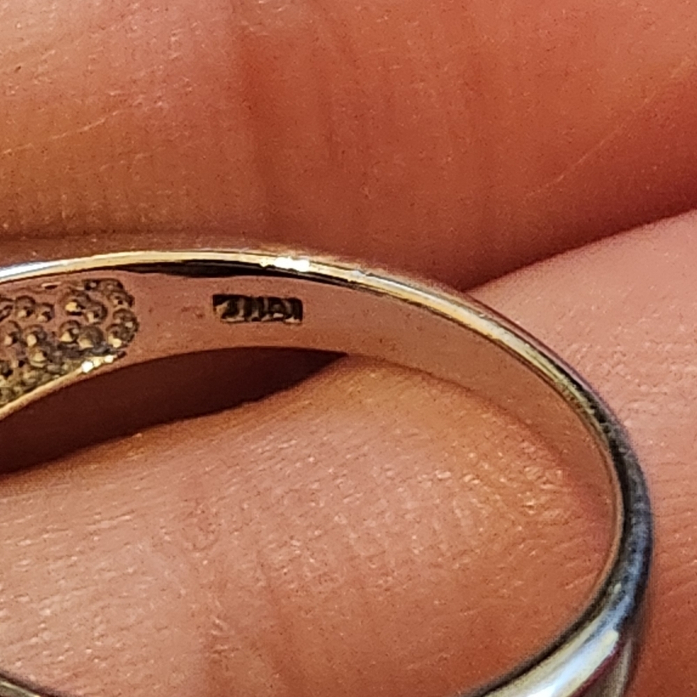 ​💍 VINTAGE 925 Thailand Marcasite CZ Halo Split Shank Ring - Picture 12 of 14